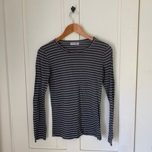 Michael Stars original tee, black and grey stripes